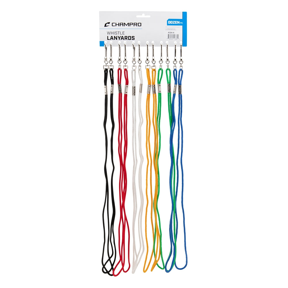 Champro Whistle Lanyards – Coach & Referee Neck Straps (12-Pack)