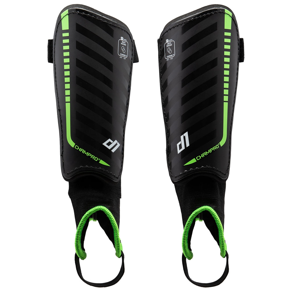 Champro D1 Youth Shin Guards – Adjustable Ankle Soccer Protection (NFHS Approved)