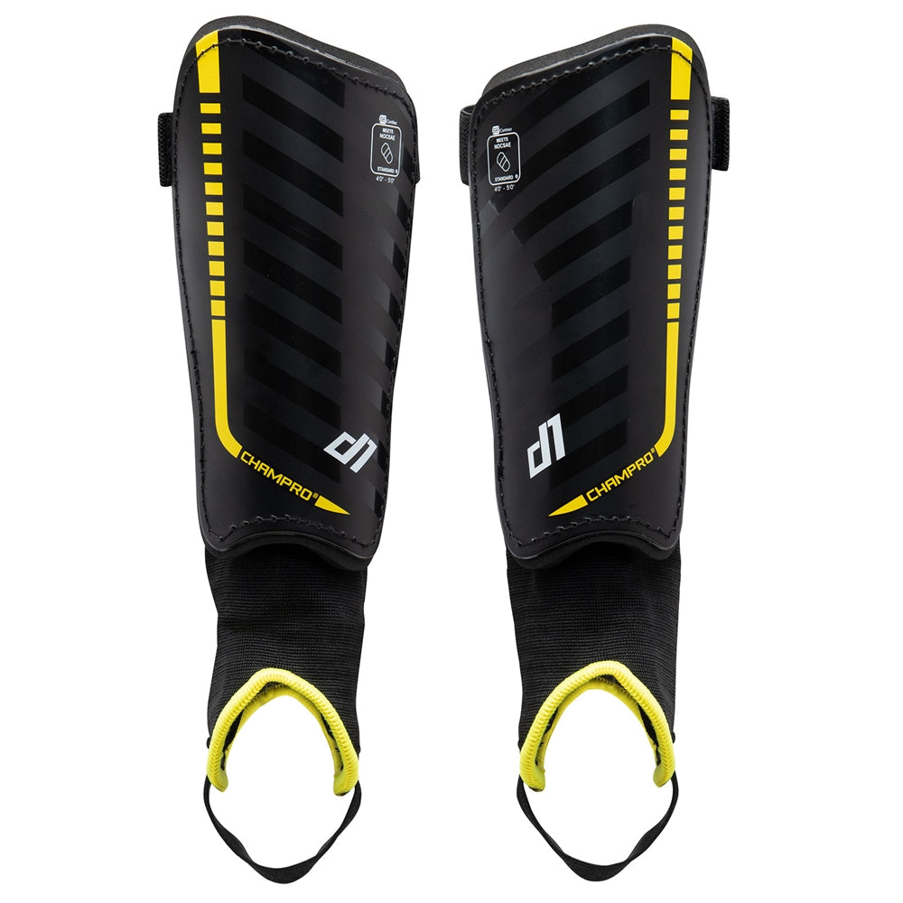 Champro D1 Youth Shin Guards – Adjustable Ankle Soccer Protection (NFHS Approved)