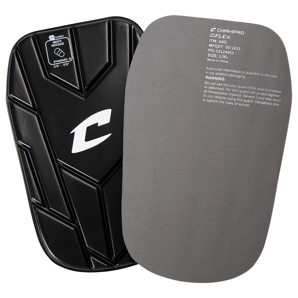 Champro C-Flex Youth Shin Guards – Soccer Guards with Compression Sleeve (NFHS Approved)