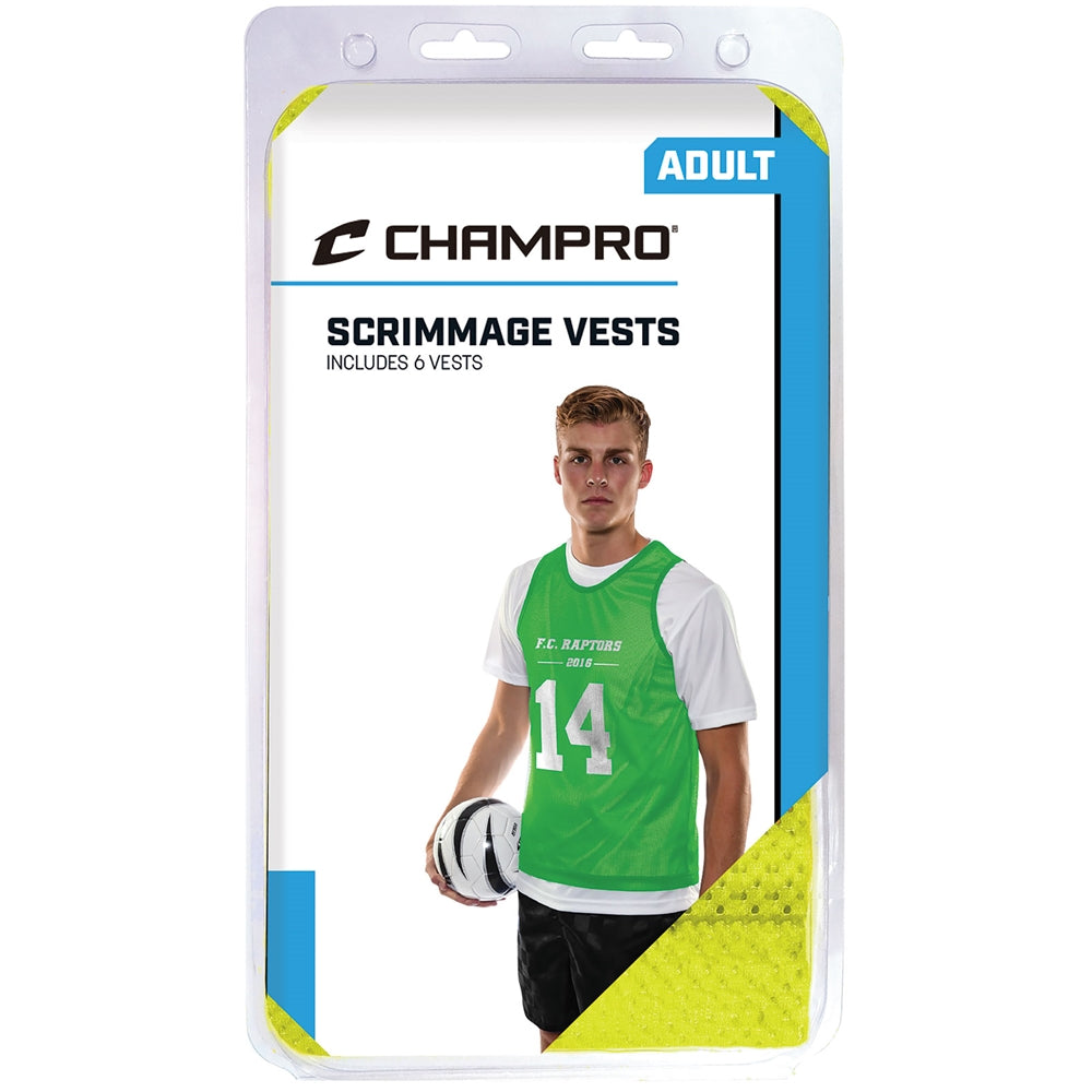 Champro Scrimmage Pinnies – Youth Mesh Soccer Training Vests (6-Pack)