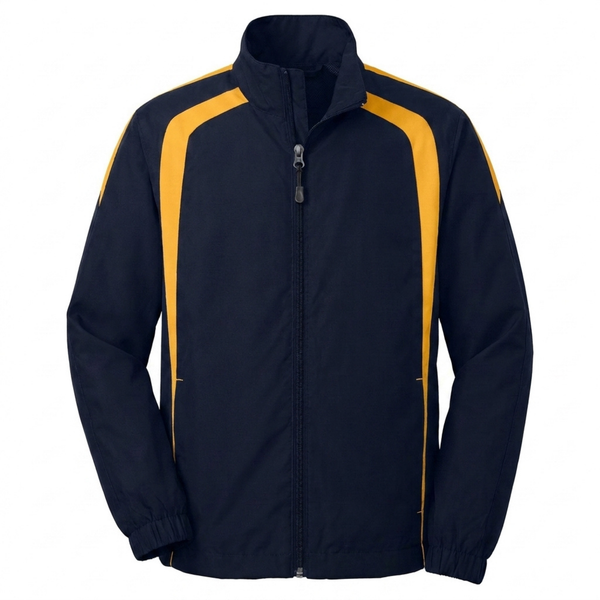 Sport-Tek Youth Colorblock Raglan Jacket (YST60) – Kids' Water-Repellent Windbreaker