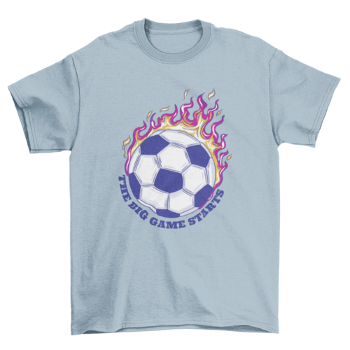 FIRE SOCCER BALL Graphic Tee Kids Soccer T-Shirt
