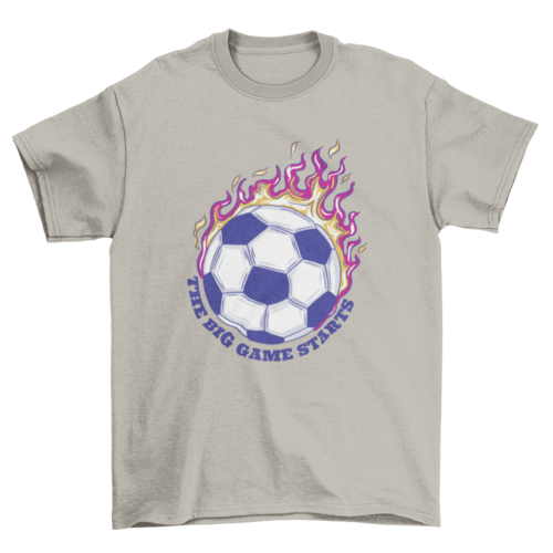 FIRE SOCCER BALL Graphic Tee Kids Soccer T-Shirt
