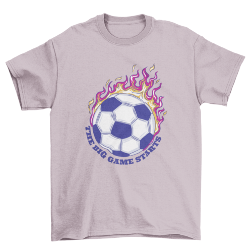 FIRE SOCCER BALL Graphic Tee Kids Soccer T-Shirt