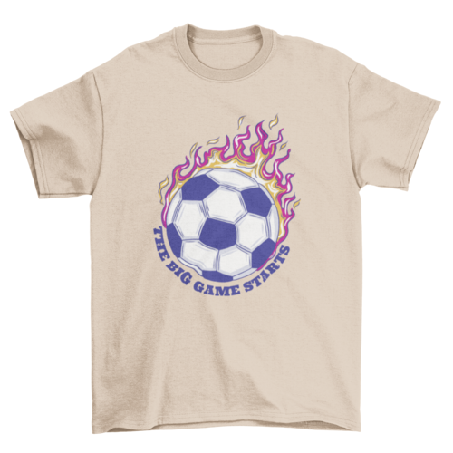 FIRE SOCCER BALL Graphic Tee Kids Soccer T-Shirt