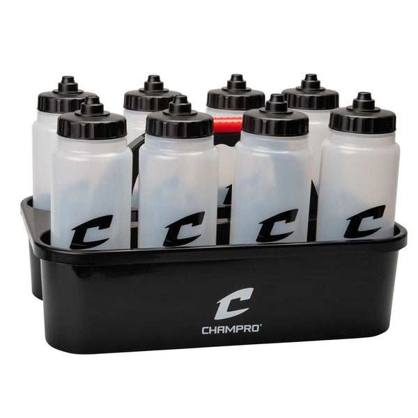 Champro Water Bottle Set – 8 Bottle Team Hydration System with Carrier