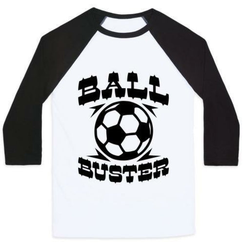 BALL BUSTER Graphic Tee Kids Soccer Raglan T-Shirt