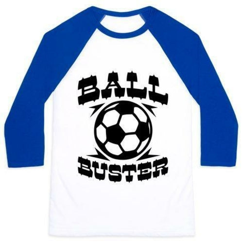 BALL BUSTER Graphic Tee Kids Soccer Raglan T-Shirt