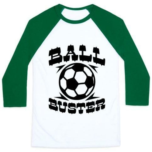 BALL BUSTER Graphic Tee Kids Soccer Raglan T-Shirt