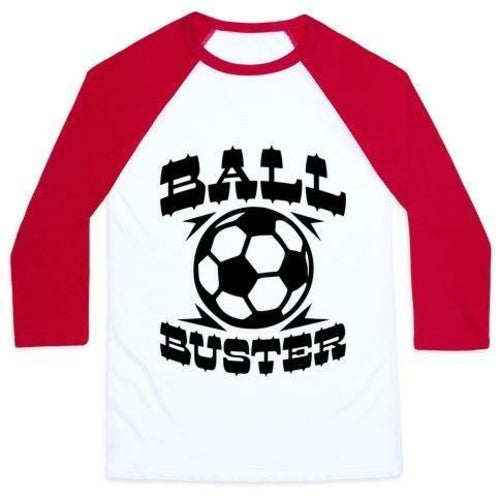 BALL BUSTER Graphic Tee Kids Soccer Raglan T-Shirt