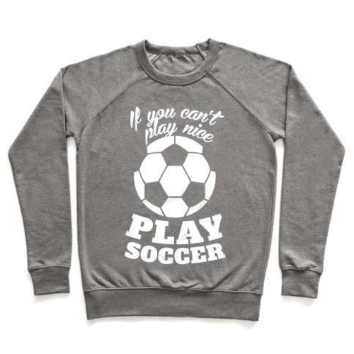 PLAY SOCCER Graphic Crewneck Kids Soccer Sweatshirt
