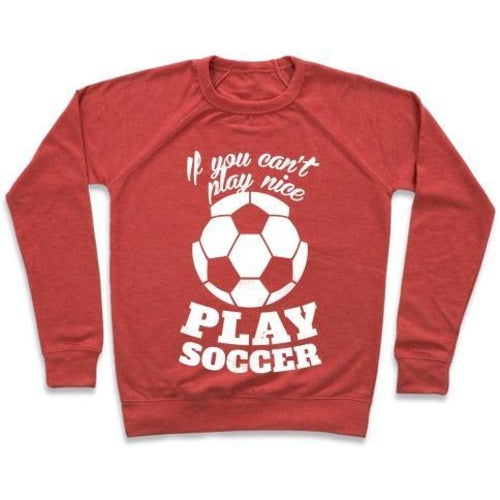 PLAY SOCCER Graphic Crewneck Kids Soccer Sweatshirt