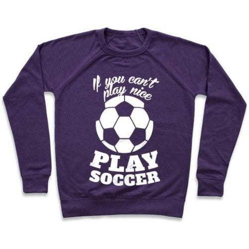 PLAY SOCCER Graphic Crewneck Kids Soccer Sweatshirt