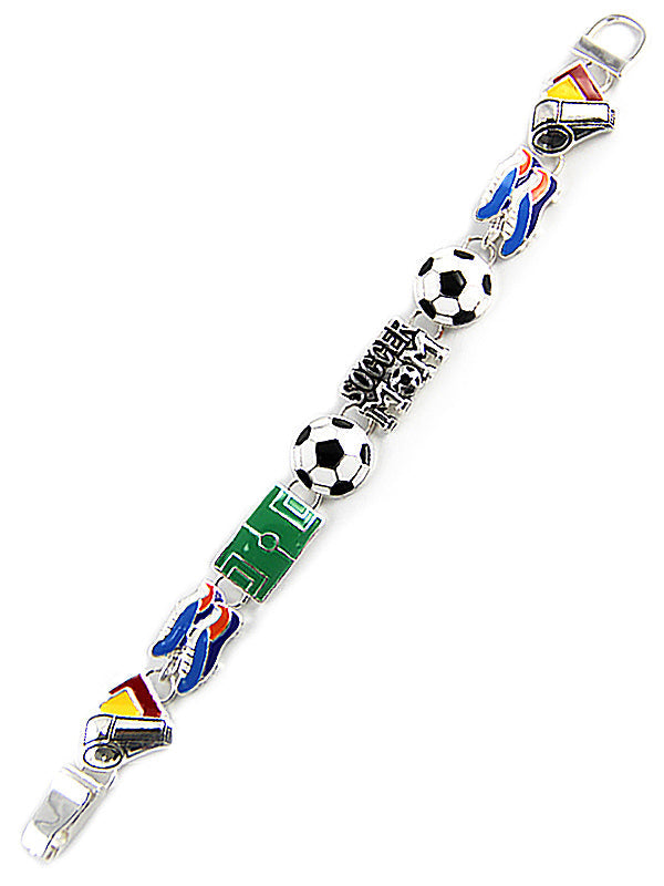 Soccer charm magnetic bracelet for sports fans and stylish accessories