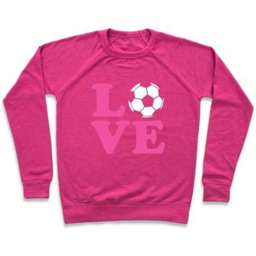 LOVE Soccer Graphic Crewneck Kids Soccer Sweatshirt