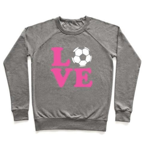 LOVE Soccer Graphic Crewneck Kids Soccer Sweatshirt