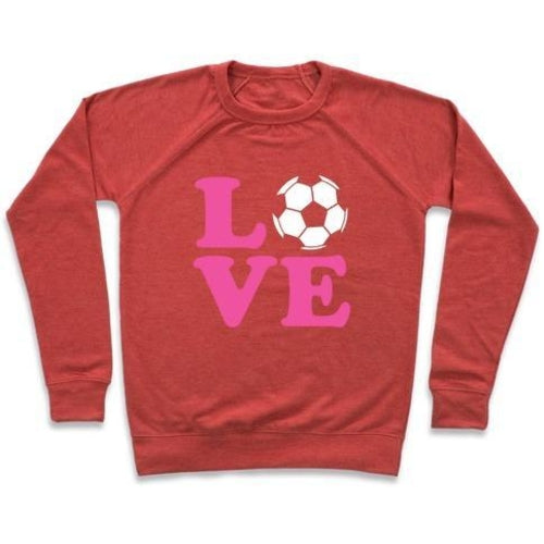 LOVE Soccer Graphic Crewneck Kids Soccer Sweatshirt