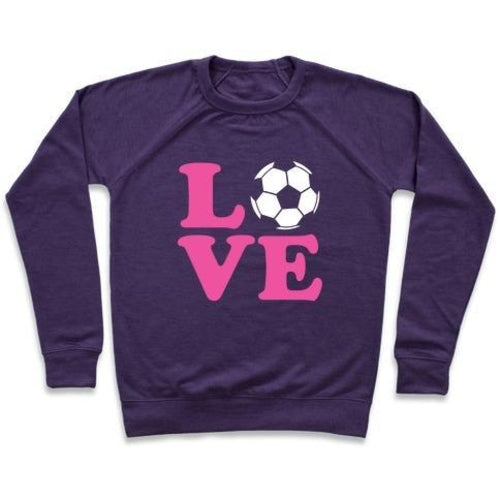 LOVE Soccer Graphic Crewneck Kids Soccer Sweatshirt