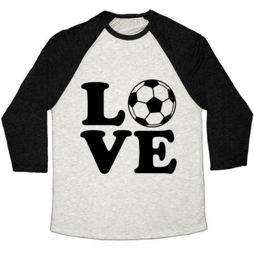 LOVE Soccer Graphic Tee Kids Soccer Raglan T-Shirt